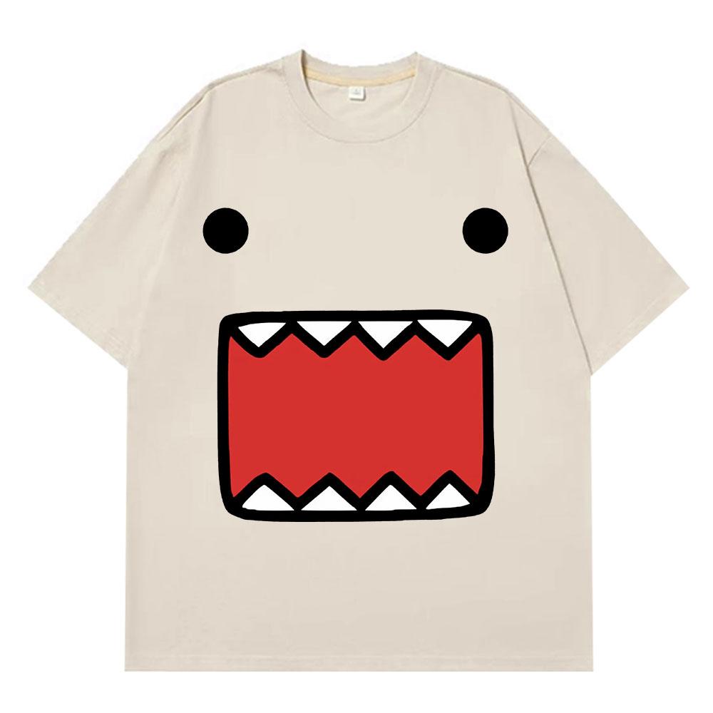 

Domo Kun Doll Face Graphic T Shirts Unisexs Women Cotton Casual TShirts Short Sleeve Aesthetic Trendy Tshirt Harajuku 4XL