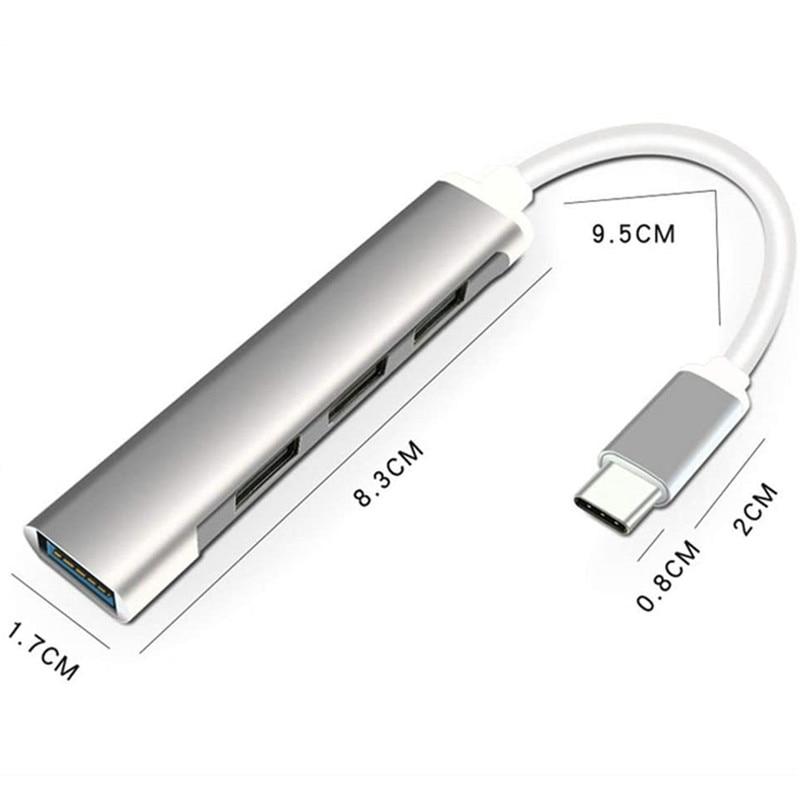 USB C HUB 3.0 Tip C 4 porturi Multi Splitter Adaptor OTG pentru Lenovo Xiaomi Macbook Pro 13 15 Air Pro PC Accesorii pentru computer