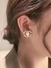 2pcs Double C Pearl Earrings For Women, Light Luxury Niche Design With A Sense Of Luxury, Daily Wear With Gift Giving Temperament Earrings