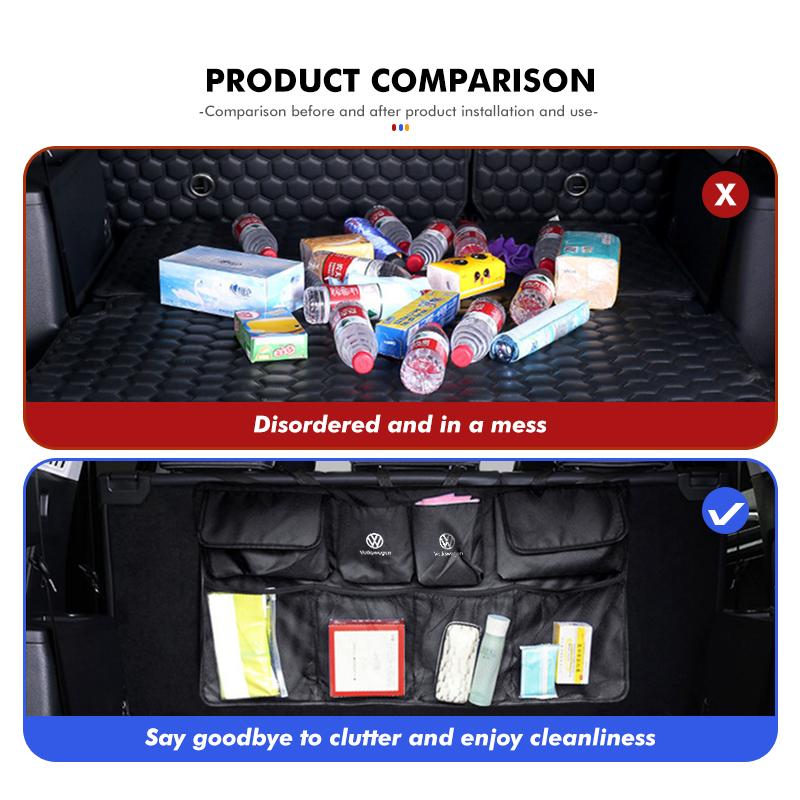 Car Seat Back Storage Hanging Bag Water Cup Phone Container Box For Volkswagen VW Scirocco Passat Polo B5 B6 B7 CC Tiguan Sharan BHQ1