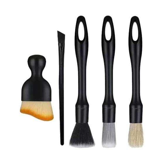 Car Wash Brush, 5 Types, Set of 5, for Body, for Wheels, Tire Wheel Detailing Brush, Gap Cleaning, Car Supplies, Remove Dirt, Tire Brush, for Both
