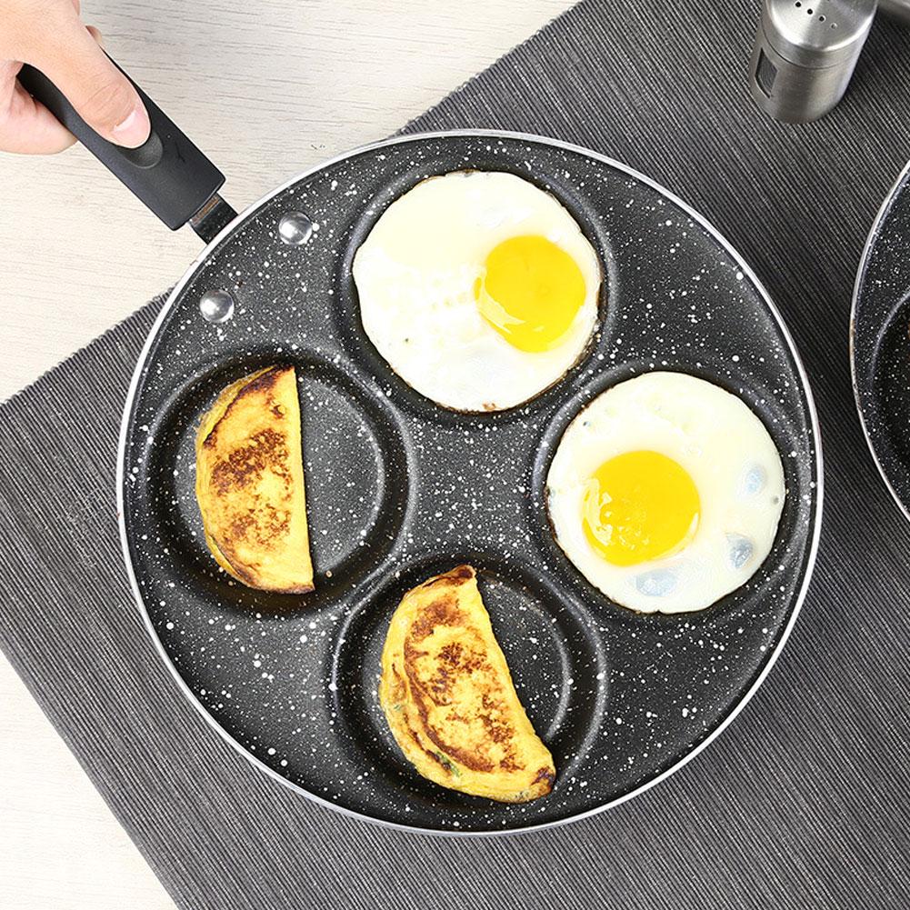 4 Holes Non Stick Coating Frying Pan Home Kitchen Cookware Cooking Tool for Fried Eggs4 Round Holes