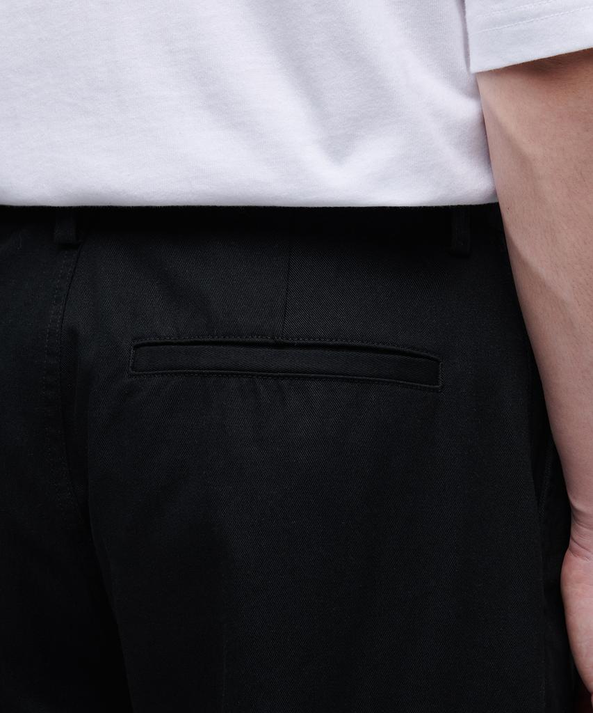 Musinsa Standard One-Pleat Wide Cargo Pants [Black]