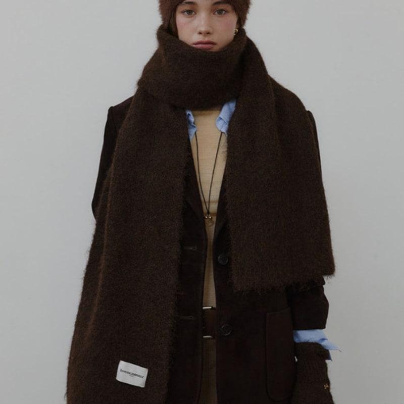 LOVE ME MONSTER Mild Winter Muffler_2COL(WHITE/BROWN) (L244MMFG02)