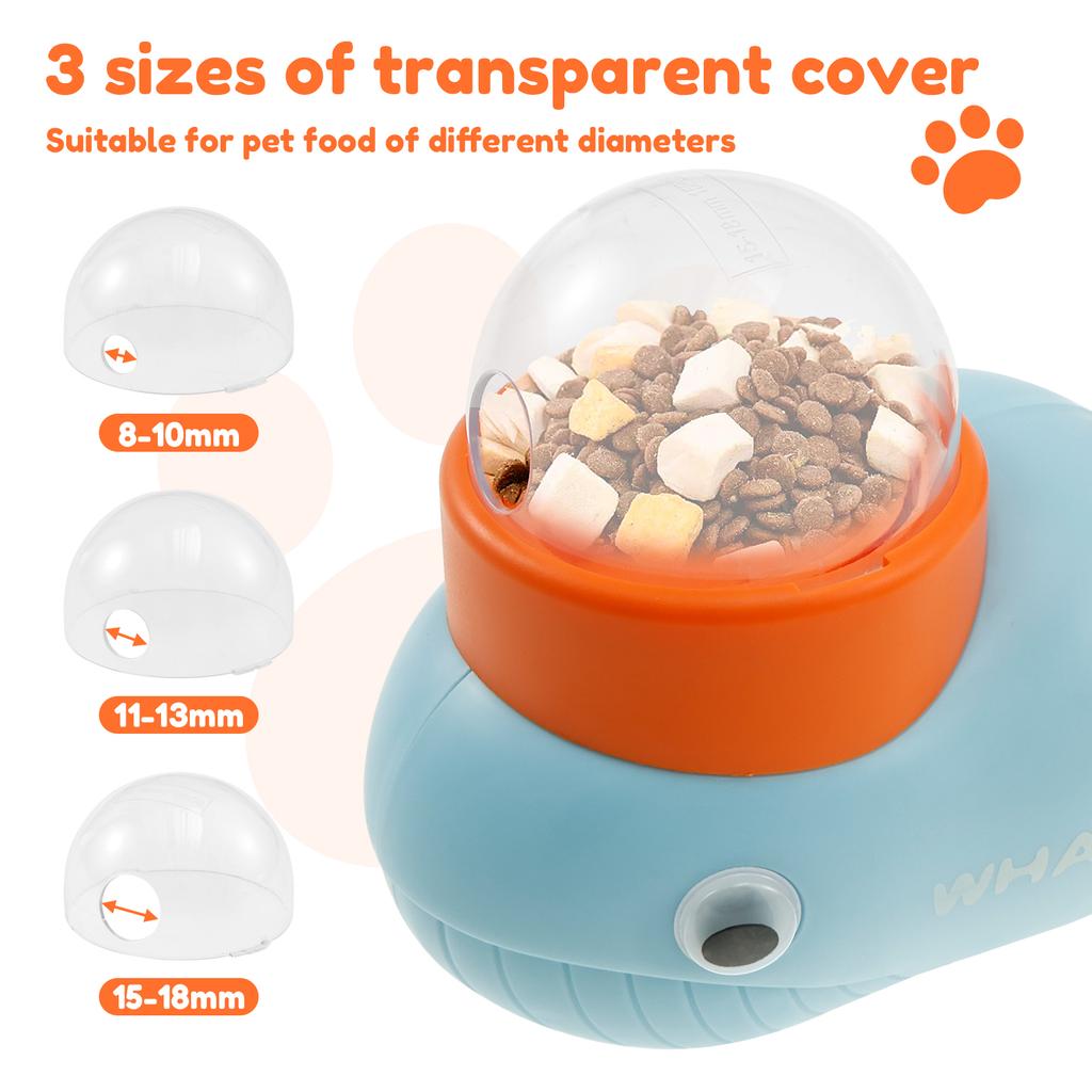 Dog Interactive Slow Feeder Whale/Clownfish Shape Dog Feeder Toy Pet Food Toy with 3 Food Outlet Cover for Medium and Large Pet