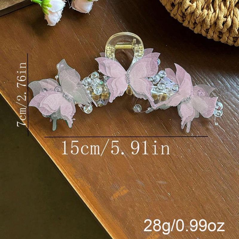 Butterfly Clip Hair Catcher For Women, Elegant And Romantic Butterfly Shaped Hair Accessories, A Daily Commuting Hair Tie And Styling Tool