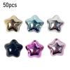 Metallic Star Charms 16mm Electroplated Flatback Stars Five-Pointed Star Charms for DIY Mobile Phone Cases Jewelry Making Hairpins Craft Supplies