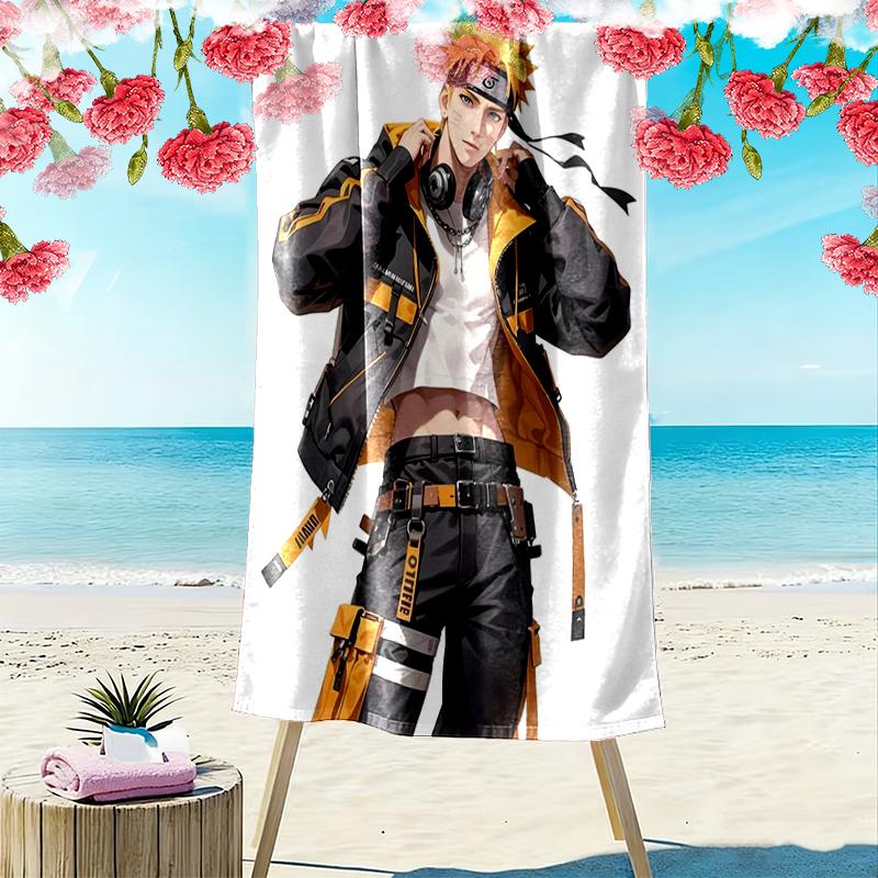 naruto Beach Towel Suitable for Travel, Outdoor Activities, Swimming Pools, Yoga, Surfing, Camping, Hiking, Gym