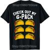 Tacos Christmas Tree Funny Xmas Foodie Mexican T Shirts Unisex Cotton Humor Streetwear Tee Shirt Short Sleeve Unisex Loose Clothing