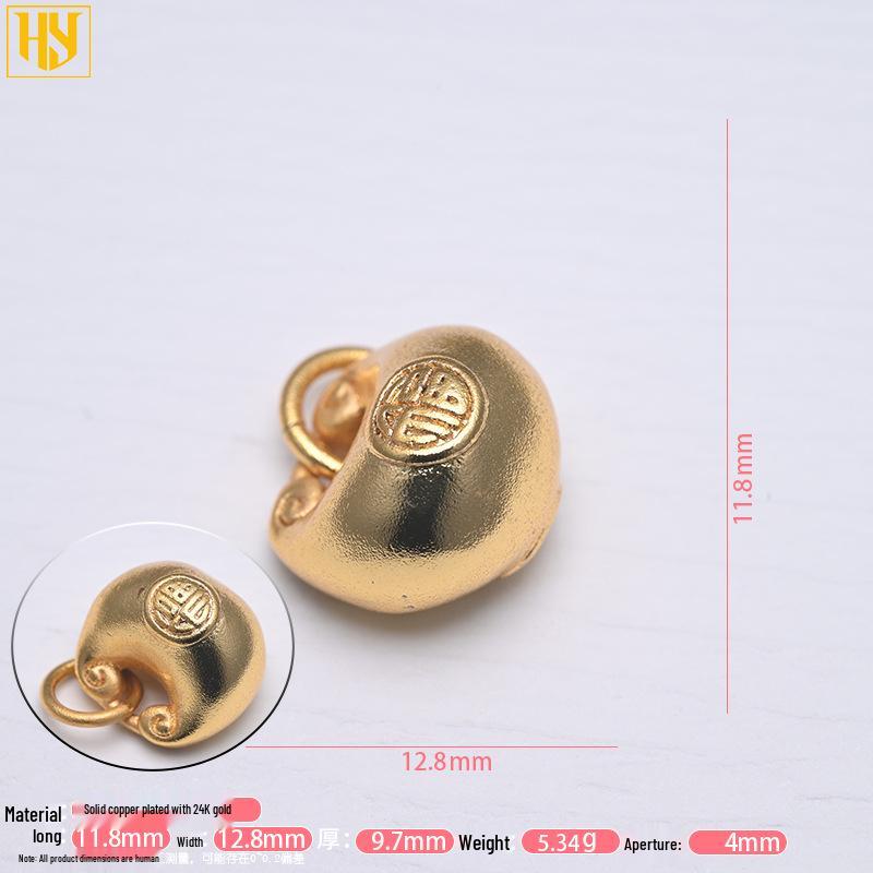 Vergoldeter Glücksschloss Anhänger Armband Halskette Charm