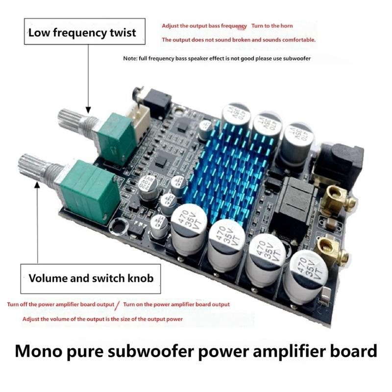 Placă amplificator mono subwoofer eficientă TPA3116, putere 120W, oferind distorsiuni scăzute pentru aplicații audio profesionale