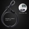 Heavy Duty U Lock for Bike Motorcycle Security 16mm Shackle 4ft 6ft Cable with Mounting Bracket Silver