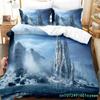 Set Letto Castello Incantato Fantascienza Ragazzi Ragazze Misura Singola Queen Copripiumino Federa Letto Ragazzi Adulti Tessile per la Casa