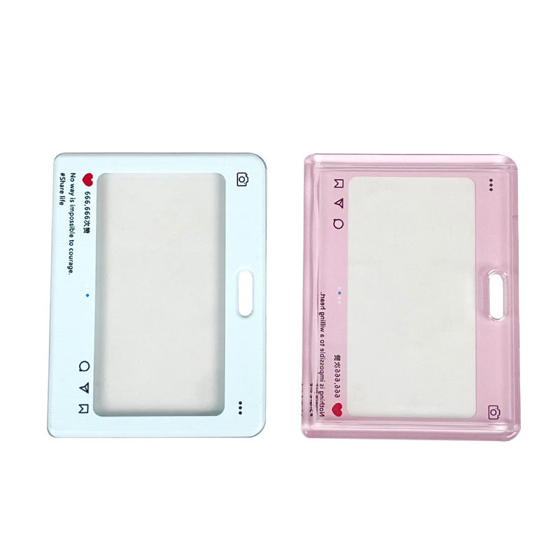 Dialog Box Transparent Card Cover Student Cartoon Slider Card Pack Game Card ID Card Set Pendant Anti-lost Card Holder