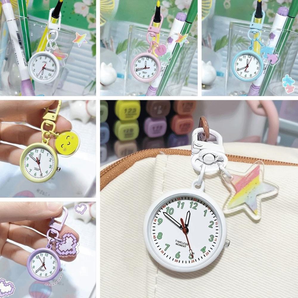 Portable Pocket Watch Key Chain Mini Luminous Watch Friends Gift