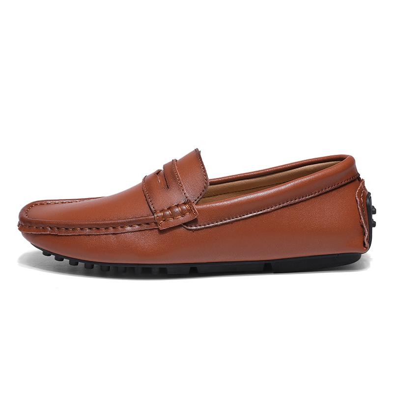 Zapatos de cuero genuino de talla grande, mocasines para hombre, zapatos casuales cómodos, mocasines planos para hombre, calzado para hombre