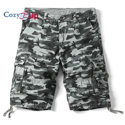 Mens Cargo Shorts Cotton Relaxed Fit Camouflage Camo Cargo Short