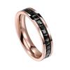 Zirconia Starry Sky Square Diamond Titanium Steel Women's Ring