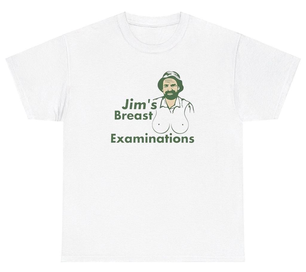 Jim's Breast Examination T Shirt Funny Adult Humor Inapppropriate Graphic Tee