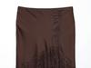 2026 European Style Women's Mid-Length Lace Silk Satin Skirt