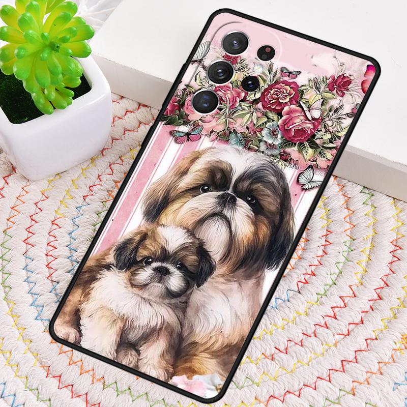 Cartoon Shih Tzu Dog Phone Case for Samsung Galaxy Note 10 Pro S26 Ultra S23 S24 FE S25 S21 S22 PLUS Shockproof Cove
