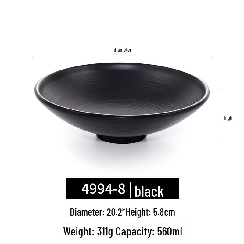 Hat-shaped Melamine Bowl: Porcelain-Style Noodle, Salad, and Ramen Mixing Bowl