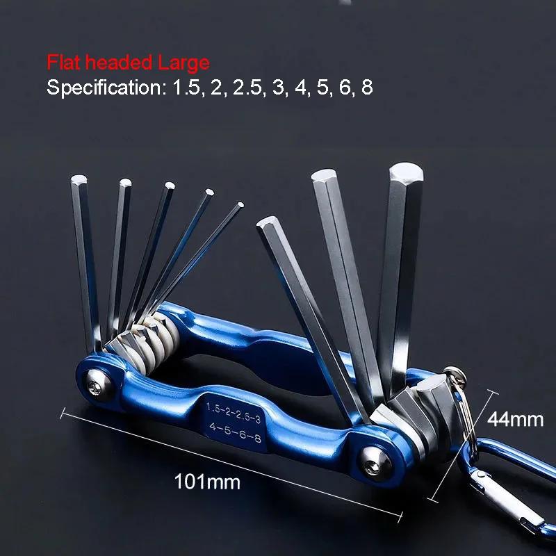 Portable Folding Hex Wrench Allen Set Metal Metric System Torx Hexagonal Spanner Screwdriver Hex Key High Quality Hand Tool