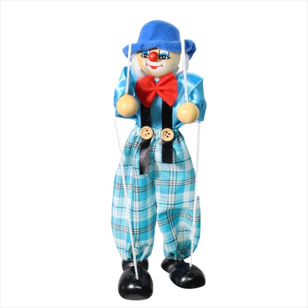Colorful Joint Activity Kids Toy Wooden Pull String Puppet Handcraft Toy Puppet Puppet Clown
