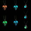 Stainless Steel Luminous Pendant Necklace Punk Style Hip Hop Neck Chains  Halloween