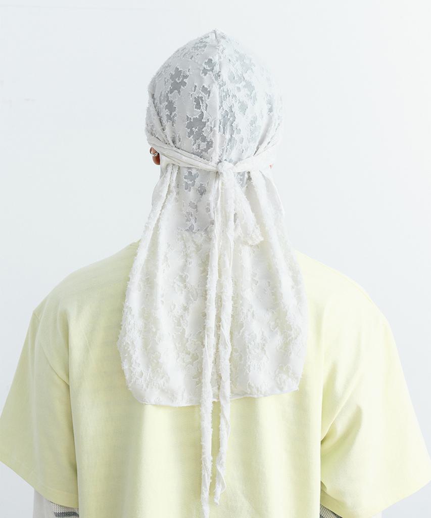 YUNE Lace Wrap Turban_[Ivory]