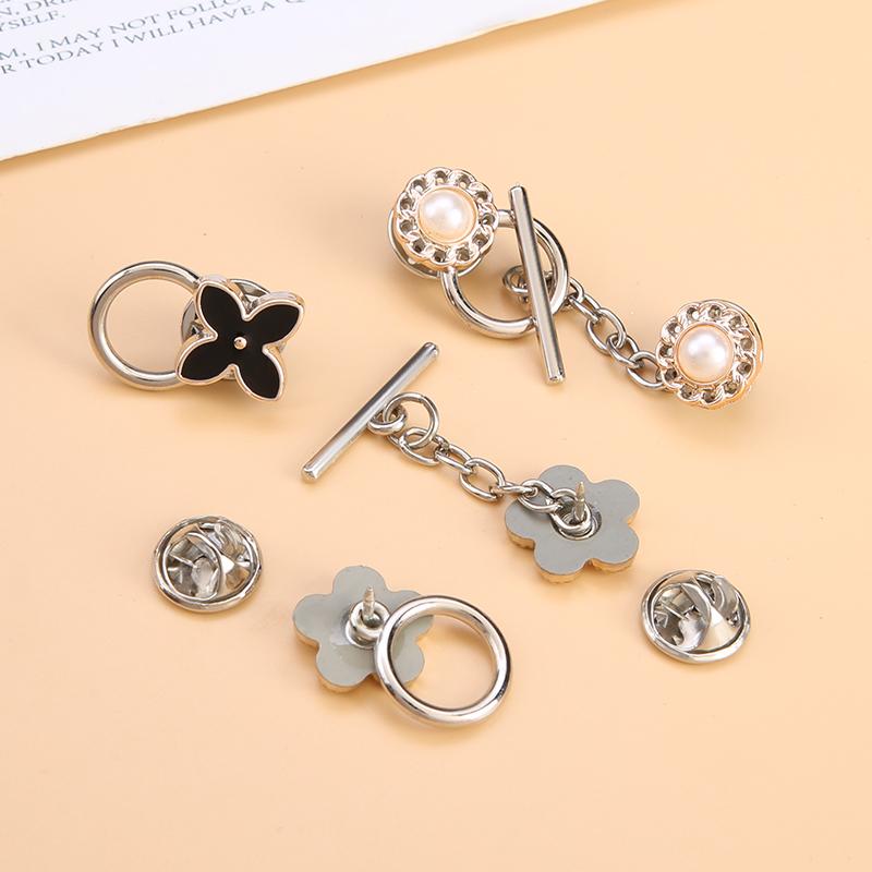 5 Sets Metal OT Button Up Clothes With No Sewing, Mother Button Up, Coat, Sweater, Cardigan, Women's Decorative Brooch Button