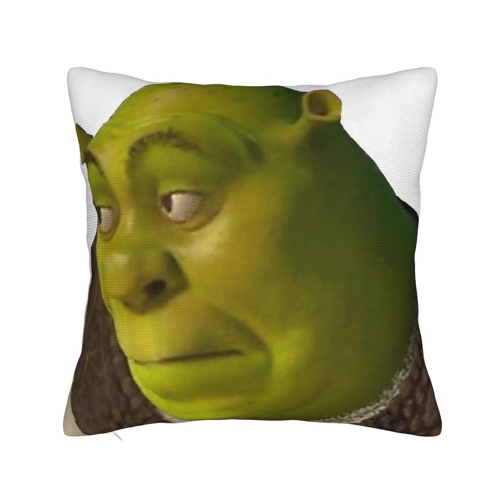 Shreks Meme Funny Pillowcase Polyester Cushion Cover Decoration Pillow Case Cover Home Zippered 18'