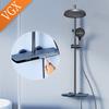 VGX Thermostatic Shower System Set Smart Digital Bathroom Shower Faucet Set Temperature Display Rainlfall Bathroom Shower Set
