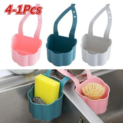 Cesta Colgante para Escurrir Fregadero Ajustable Accesorios de Cocina Bolsa de Goma para Fregadero Estante para Jabón Esponja Soporte para Grifo para Baño