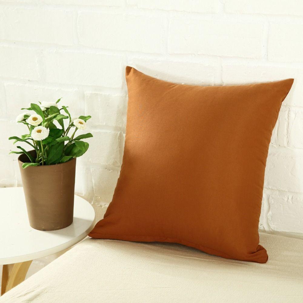 Colorful Solid Color Pillowcases Simple Cushion Cover Candy Color Pillow Case Cover  Office