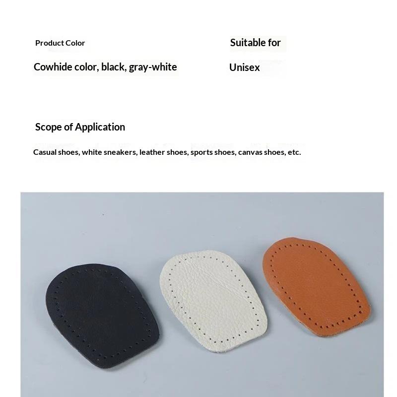 1 Pair Cowhide Latex Height Increase Insoles Breathable High Elastic Shock-Absorbing Insole For Daily Walking Long Standing