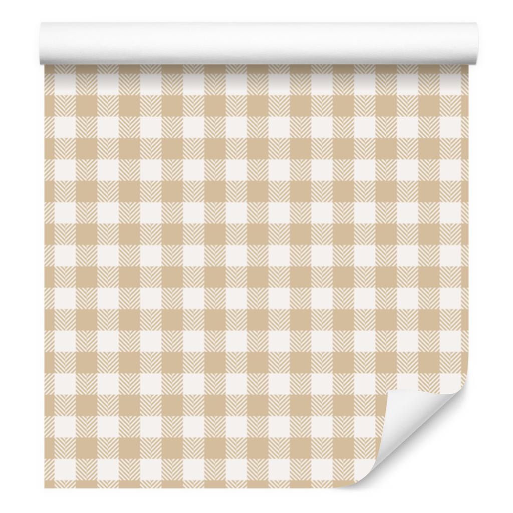Wallpaper Fabric Pattern Cream, White and Beige for Living Room and Bedroom 50x1000