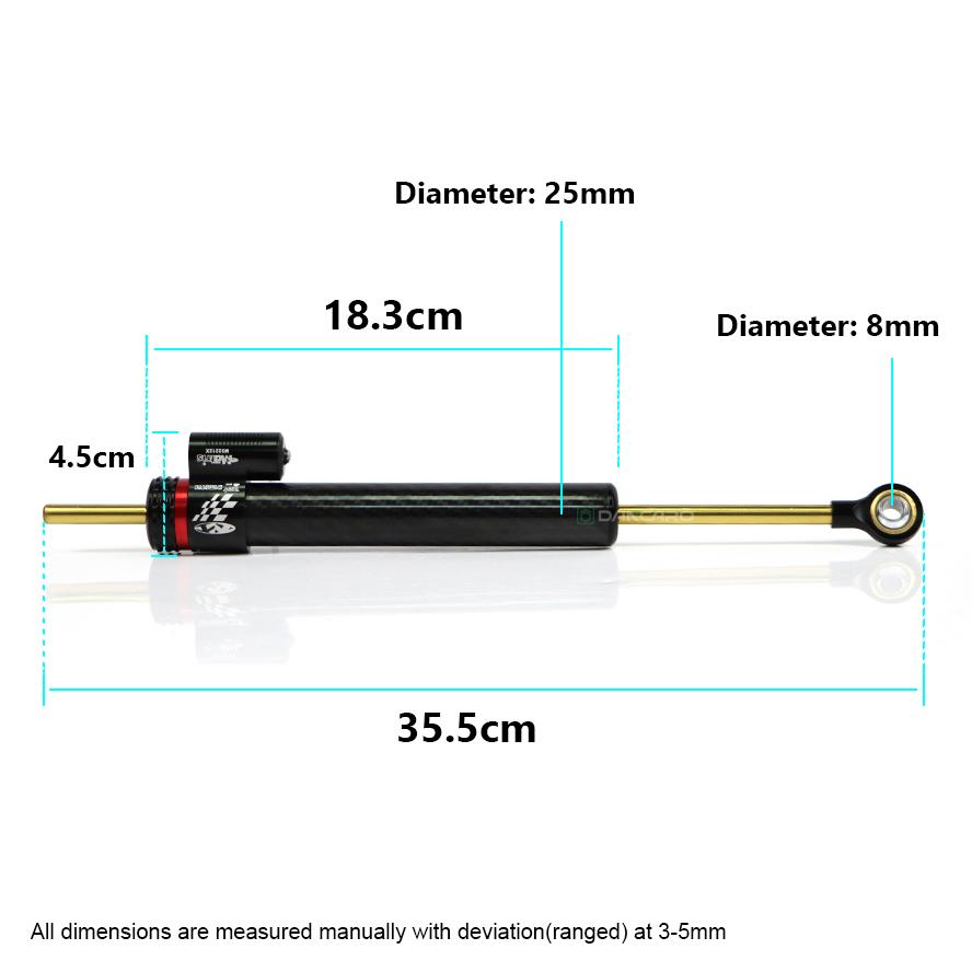 Universal Carbon Fiber Steering Damper for