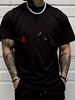 Unisex Crew Neck Tee Stick Figure Band Musical Instruunisext Print Short Sleeve Top Summer Outdoor Daily Loose Soft Casual Basic Wear