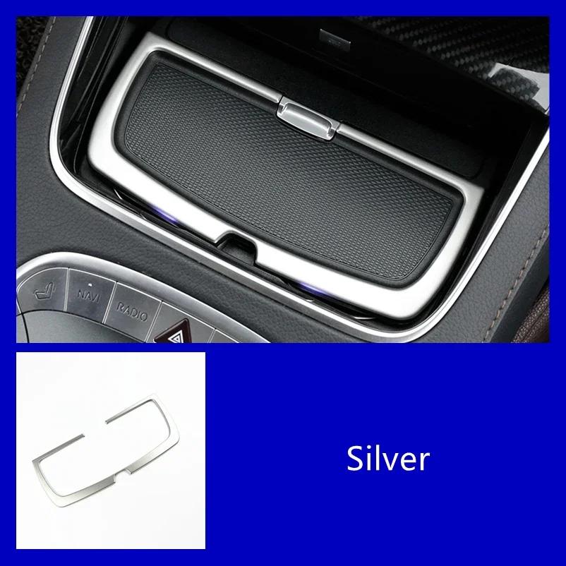 Car Styling Center Console Water Cup Holder Frame Sticker For Mercedes Benz S Class W222 2014-18 Interior Decals