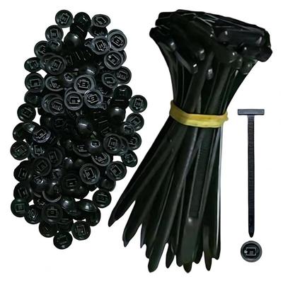 Kabelbinder Strapazierfähiger Nylon-Kabelbinder mit Schnalle und Druckknopf-Design für Autoreparatur Selbstverriegelnder Kabelbinderhalter Werkzeug