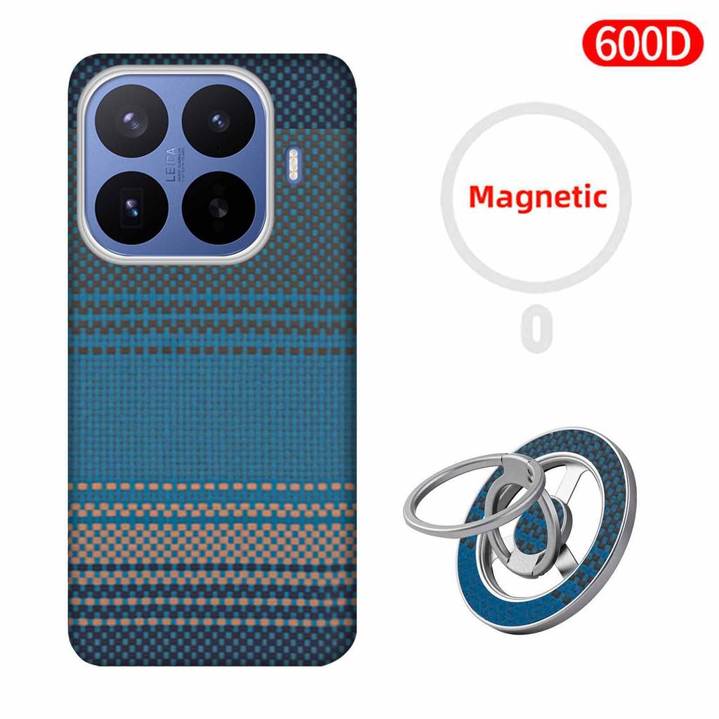 Per Xiaomi 17 T Pro/Xiaomi 17 T Custodia Tessuto Fibra Aramidica Kevlar Carbonio 600D 1500D Cover Rigida Sottile Magnetica Nera Sottile Leggera Rossa
