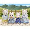 Sylvanian Families Silk Cat Family Doll Set FS-12 ST Mark Certified Toy for Ages 3 and Up