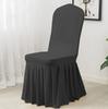 Premium Black Banquet Chair Cover With Ruffles