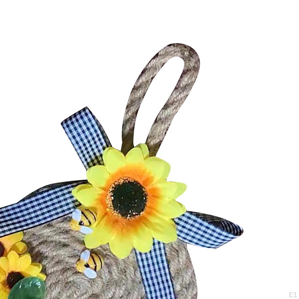 Wreath Artificial Flowers Welcome Wall Hanging Garland Ornament for Window Wedding Indoor and