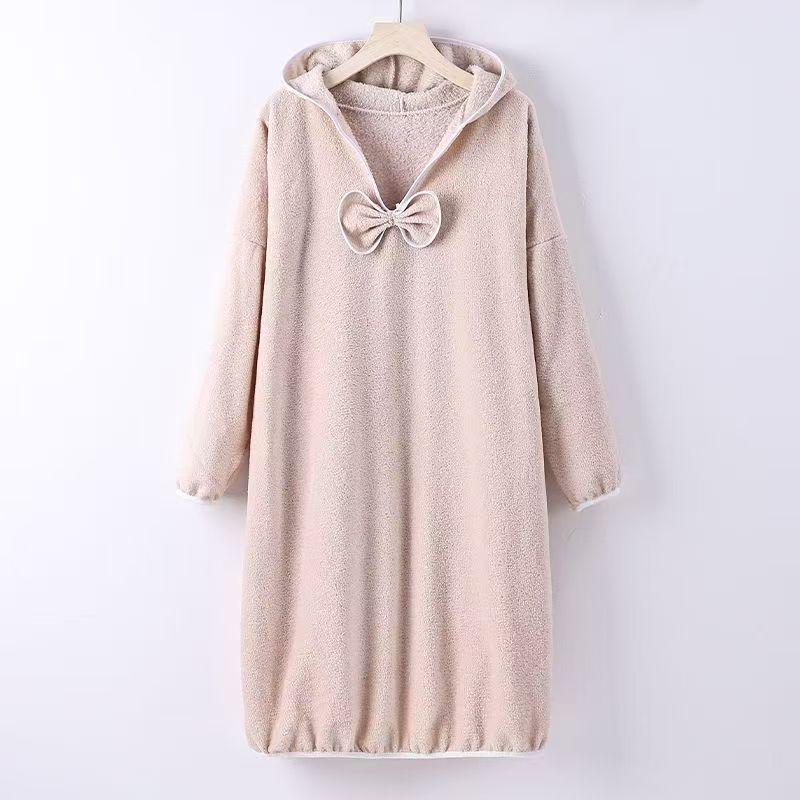 Women's Quick-Drying Coral Fleece Bath Skirt: Thickened, Soft, Water-Absorbent, Wearable Bath Towel for Spring and Autumn