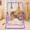 Sbarra da Ginnastica per Bambini, Altezza Regolabile da 88,9-129,54 Cm, Comoda per la Conservazione, Antiscivolo, Adatta per Allenamento a Casa/All'aperto per Principianti E