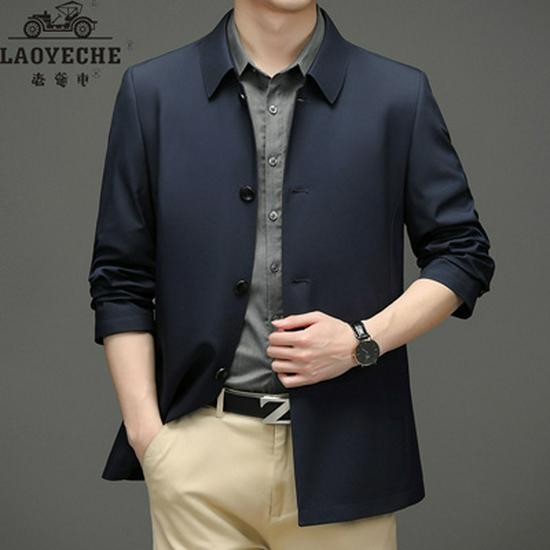 

Classic Men s Mulberry Silk Jacket - Autumn/Spring Casual Wear 190 (80-86 kg)