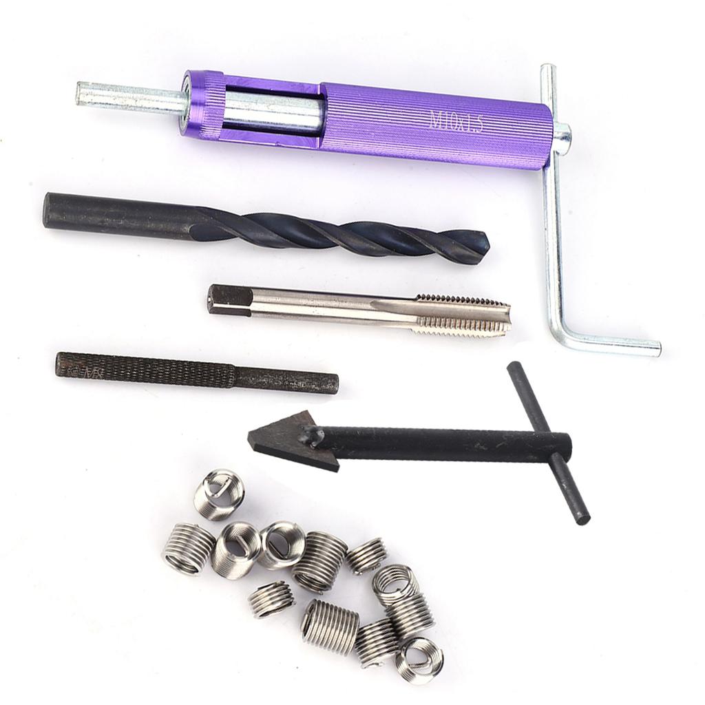 M10 x 1.25 Gewindereparatur-Einsatz-Set 12 Stück Schraubhülse 1D 1.5D 2D(M10 )