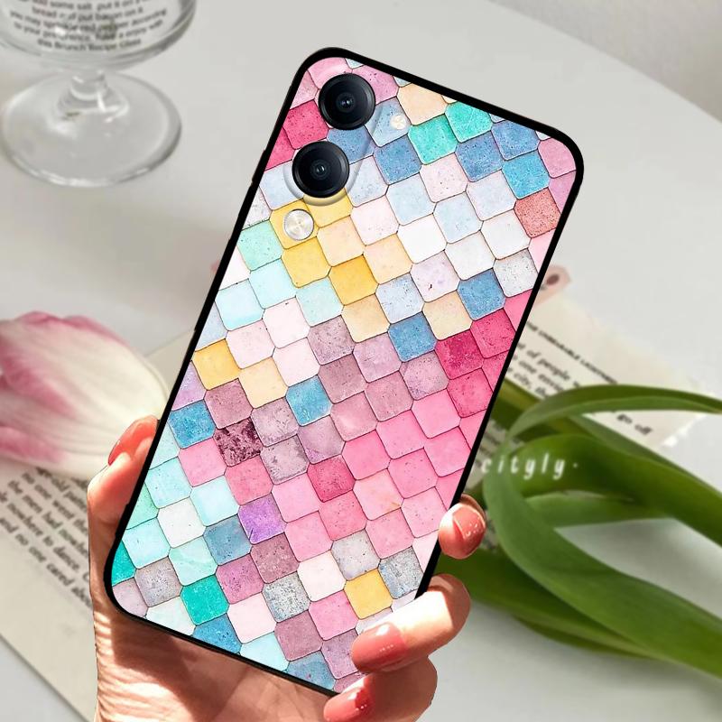 Cartoon Case For vivo Y29s Y04 4G Soft Silicone TPU Phone Protective Cover Cases For VIVO Y04 Fashion Luxury Cute Bumper Fundas